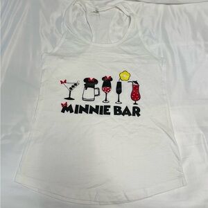 White Minnie Bar Tank Top